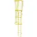 Ballymore 13 Step Steel Caged Walk Through Fixed Access Ladder, Yellow