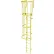 Ballymore 15 Step Steel Caged Walk Through Fixed Access Ladder, Yellow