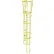 Ballymore 20 Step Steel Caged Walk Through Fixed Access Ladder, Yellow