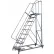 9 Step Extra Heavy Duty Steel Rolling Safety Ladder - Perforated Tread - ML093221P