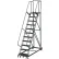 11 Step Extra Heavy Duty Steel Rolling Safety Ladder - Perforated Tread - ML113221P