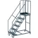 Ballymore Work Titan 6 Step Heavy Duty Rolling Ladder, Perforated, 800 lb. Capacity