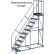Ballymore Work Titan 7 Step Heavy Duty Rolling Ladder, Perforated, 800 lb. Capacity