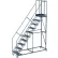 Ballymore Work Titan 10 Step Heavy Duty Rolling Ladder, Perforated, 800 lb. Capacity