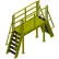 Bluff Manufacturing® Crossover Ladder, 72"L x 28-1/2"W x 94-7/16"H