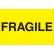 Tape Logic® Labels with "Fragile" Print, 3"L x 2"W, Fluorescent Yellow, Roll of 500