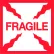 Tape Logic® Labels with "Fragile" Print, 2"L x 2"W, Red/White, Roll of 500
