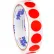 Tape Logic® 3/4" Dia. Round Inventory Paper Labels, Red, Roll of 500