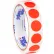 Tape Logic® 3/4" Dia. Round Inventory Paper Labels, Fluorescent Red, Roll of 500