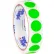 Tape Logic® 3/4" Dia. Round Inventory Paper Labels, Fluorescent Green, Roll of 500
