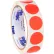 Tape Logic® 1" Dia. Round Inventory Circle Labels, Fluorescent Red, Roll of 500