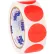 1-1/2"Dia. Circle Blank Inventory Labels, Fluorescent Red, Roll of 500