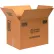 Global Industrial F-Style Haz Mat Boxes For Four 1 Gal Cans, 16-3/8"Lx11-3/8"Wx12-3/8"H, Kraft - Pkg Qty 10