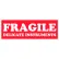 Tape Logic® Labels with "Fragile-Delicate..." Print, 4"L x 1-1/2"W, Red/White, Roll of 500