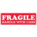 Tape Logic® Labels with "Fragile-Handle With Care" Print, 4"L x 1-1/2"W, Red/White, Roll of 500