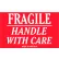 Tape Logic® Labels with "Fragile-Handle With Care" Print, 5"L x 3"W, Red/White, Roll of 500