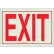 Brady® BradyGlo Exit Sign, W/Border, Self-Adhesive, Polyester, 10"W x 7"H