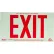 Brady® BradyGlo Exit Sign, Frameless, Glow Red, Polyester; Polystyrene, 15"W x 8-1/2"H