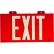 Brady® BradyGlo Exit Sign, 12-Side w/ Mount, Glow Red, Plastic, 15-1/4"W x 8-1/4"H