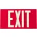 Brady® BradyGlo Exit Sign, Single Sided w/ Wall Mount, Glow, Plastic, 15-1/4"W x 8-1/4"H