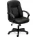 HON® HVL601 Series Executive High-Back Leather Chair, 250 lb Cap, 17.44" to 21"H Seat, Black