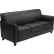 Leather Guest Sofa - Black - Hercules Diplomat Series