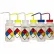 Bel-Art LDPE Wash Bottles 117160050, 500ml, Assortment Label, Wide Mouth, 6/PK