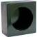 Single Round Black Steel Light Cabinet W/ End Lamp Hole - Min Qty 2