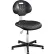 Bevco® Everlast ISO 4 Cleanroom Polyurethane Chair, Mid Back, Non- Tilt, 15" - 20"H Seat, Black