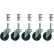 Bevco CAR5-2I Single 2" Rubber Wheel Casters, Set of 5