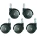 Bevco CARD5S ESD Dual Wheel Hard Floor Casters