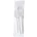 Boardwalk® Three-Piece Cutlery Kit, Fork/Knife/Teaspoon, Polypropylene, White, 250/Carton