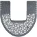Boardwalk® Commode Mat 2.0 Disposable Toilet Floor Mat, Non-Slip Rubber, 22x22, Gray/Wht, 6/CT