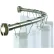 Bradley Corporation 58"W Shower Curtain Rod, Satin Stainless Steel - 9530-600000