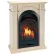 ProCom Dual Fuel Ventless Gas Fireplace System w/ Corner Combo Mantel, 15000 BTU, T-Stat, White