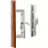 Prime-Line® Sliding Door Handle Set, Wood Handle, White Diecast, C 1194