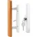 Prime-Line C 1316 Sliding Door Handle Set, Wood Handle, White Diecast, Keyed
