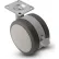 Shepherd® Swivel Top Plate Soft Tread Caster with Brake PSF50101GR-B - 50mm Dia. Gray