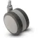 Shepherd® Threaded Stem Soft Tread Caster - 50mm Dia. 5/16-18 x 1 Stem Gray