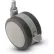 Shepherd® Threaded Stem Soft Tread Caster with Brake - 75mm Dia. 3/8-16 x 1 Stem Gray