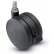 Shepherd® Threaded Stem Soft Tread Caster with Brake - 75mm Dia. 1/2-13 x 1 Stem Black