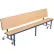 NPS® Mobile Convertible Bench Unit, MDF, 72"Lx29"W,Light Oak