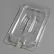 Carlisle® Topnotch® Universal Handled Notched Lid, 10-19/50"L x 6-3/8"W, Clear - Pkg Qty 6
