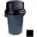Carlisle Bronco Round Trash Can Dome Lid W/Hinged Door 44/55 Gal. Black - 34152902