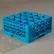Carlisle RG16-314 - Opticlean™ 16 Compartment Glass Rack W/ 3 Extenders, Blue - Pkg Qty 2