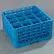 Carlisle RG16-414 - Opticlean™ 16 Compartment Glass Rack W/ 4 Extenders, Blue - Pkg Qty 2
