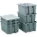 Rubbermaid Palletote Box, 19-1/2"L x 15-1/2"W x 10"H, Gray, Polyethylene - Pkg Qty 10