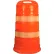 Cortina Traffic Barrel Drum With (4) 4" Diamond Grade Reflective Stripes, LDPE, 03-782-4FP