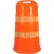 Cortina Traffic Barrel Drum With (4) 4" High Intensity Stripes, LDPE, 03-782-4HI