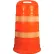 Cortina Traffic Barrel Drum With (4) 6" Diamond Grade Reflective Stripes, LDPE, 03-782-6FP